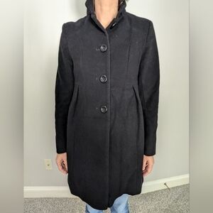 DKNY Black Cashmere Blend Coat